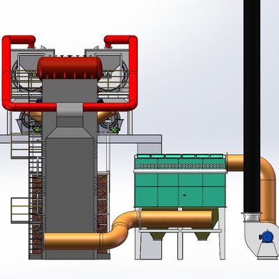 Commande PLC Fourneau à double carbonisation haute température 400-600C